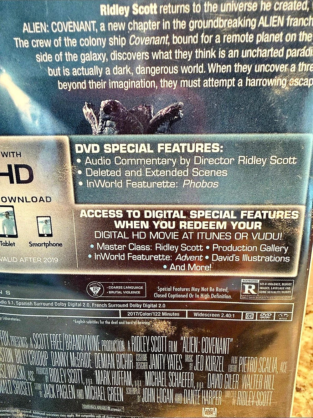 Alien: Covenant DVD Digital HD - Picture 3 of 4
